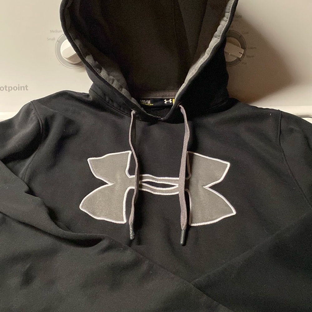 Under Armour Black Hoodie with Gray Logo